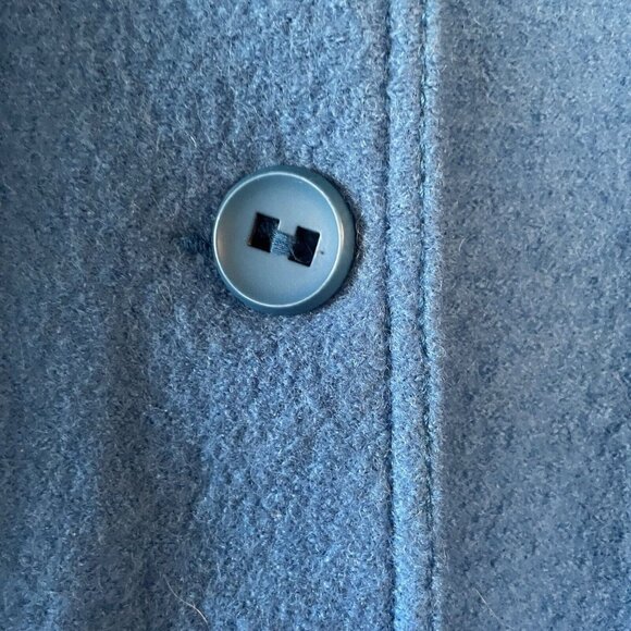 TRIA Women's Button Up Jacket Turquoise Blue Wool Size Large - Picture 2 of 6